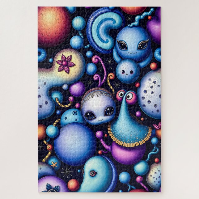 Whimsical Creatures - Colourful Fantasy World Jigsaw Puzzle (Vertical)