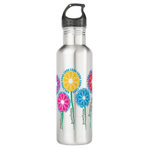 Whimsical CRNA Flowers 710 Ml Water Bottle