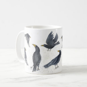Whimsical Crows Coffee Mug