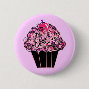 Whimsical Cupcake 6 Cm Round Badge
