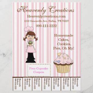 Whimsical Cupcake Bakery Flyer with Tags