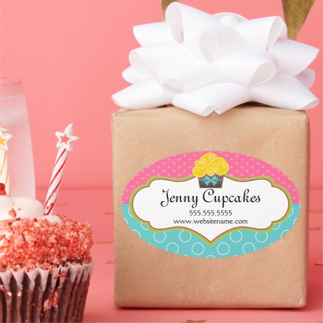 Whimsical Cupcake Bakery Seals (Party)