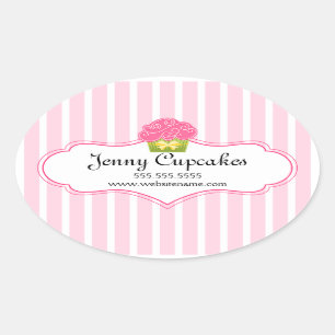 Whimsical Cupcake Bakery Stickers