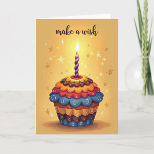 Whimsical Cupcake Birthday Card