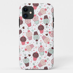 Whimsical Cupcakes Pattern iPhone 11 Case