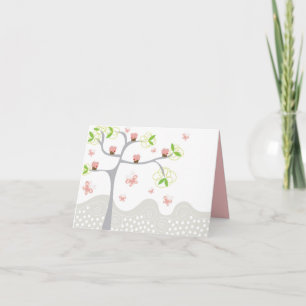 Whimsical Cupcakes Tree Butterflies Sweet Birthday Card