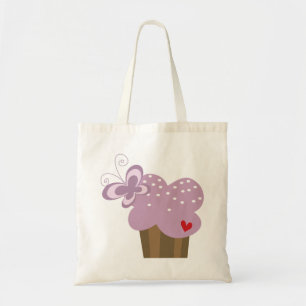Whimsical Cupcakes Tree Butterflies Sweet Birthday Tote Bag