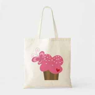 Whimsical Cupcakes Tree Butterflies Sweet Birthday Tote Bag