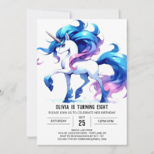 Whimsical Custom Horse Birthday Invitation