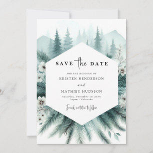 Whimsical Custom Mountain Wedding Save The Date