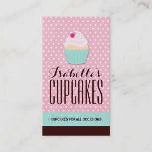 Whimsical Customisable Cupcake Business Card