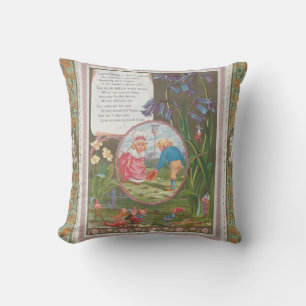 Whimsical Cute Antique Valentine, Kate Greenway Cushion