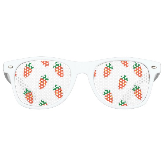 Whimsical cute chibi vegetable pattern retro sunglasses (Front)