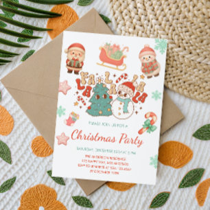 Whimsical Cute Christmas Party Invitation       