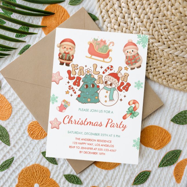 Whimsical Cute Christmas Party Invitation        (Creator Uploaded)