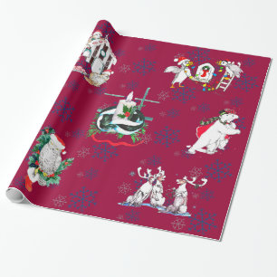 Whimsical Cute Christmas Wildlife Wrapping Paper