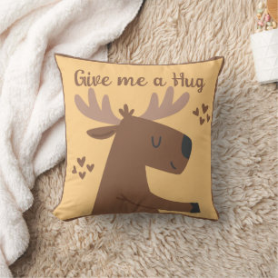 Whimsical cute deer personalised quote cushion