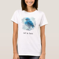 *~* Whimsical Cute Detailed Blue Bird AP54 Art