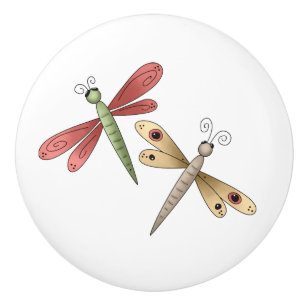 Whimsical Cute Dragonflies Drawer Knobs