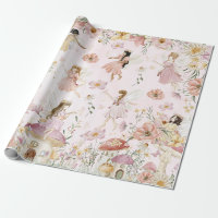 Whimsical Cute Fairies Wildflower Garden Meadow
