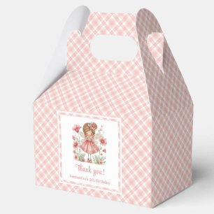 Whimsical Cute Fairy Blush Floral Girl Birthday Favour Box