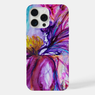 WHIMSICAL CUTE FLOWER FAIRY IN PINK,GOLD SPARKLES iPhone CASE