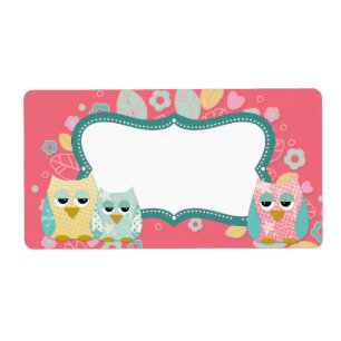 Whimsical Cute Fun Swirl Owl Baby Shower Blank