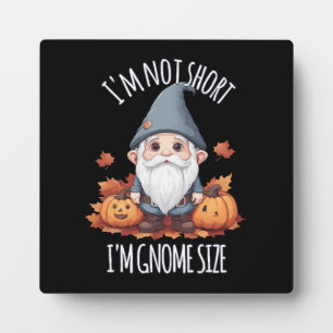 Whimsical Cute Gnome in Autumn Plaque