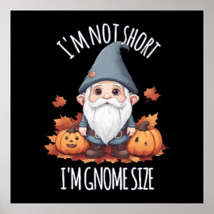 Whimsical Cute Gnome in Autumn Poster