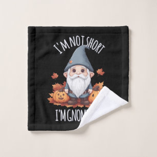 Whimsical Cute Gnome in Autumn Wash Cloth