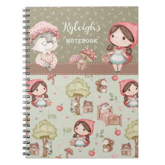 Whimsical Cute Little Red Riding Hood Storybook Notebook