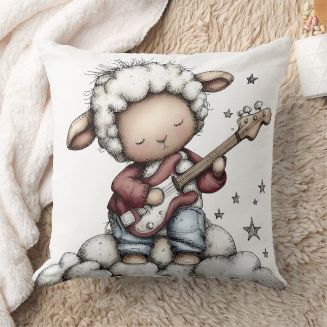 Whimsical Cute Sheep Cushion (Blanket)