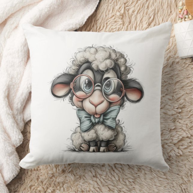 Whimsical Cute Sheep Cushion (Blanket)