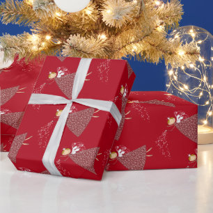 Whimsical Cute Snowflake Fairy Christmas Gift Wrap