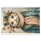 Whimsical Cute Steampunk Cat + Scarf BH3 Decoupage
