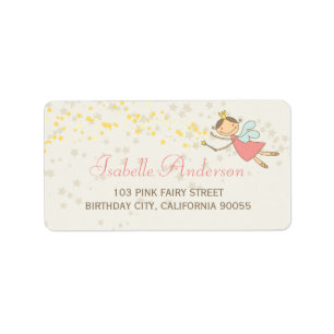 Whimsical Cute Sweet Fairy Stars Address Labels