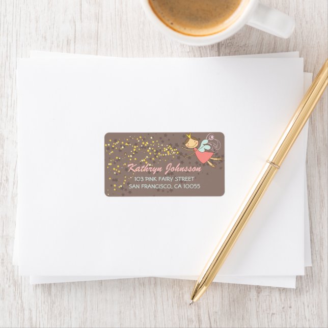 Whimsical Cute Sweet Fairy Stars Address Labels (Insitu)
