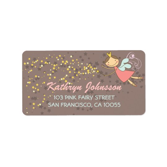 Whimsical Cute Sweet Fairy Stars Address Labels