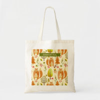 Whimsical Cute Woodland Fall Fox Pattern Trees