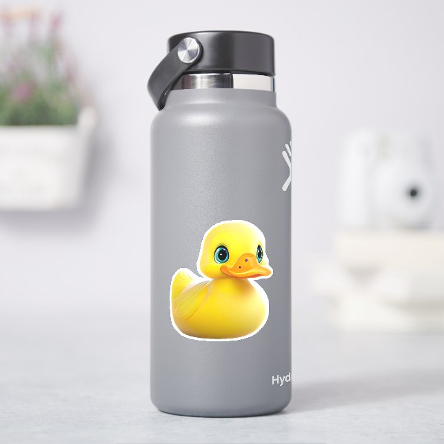 Whimsical cute yellow rubber duck decal (HydroFlask)
