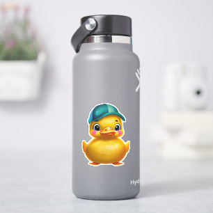 Whimsical cute yellow rubber duck decal