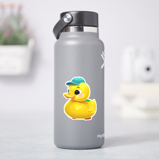 Whimsical cute yellow rubber duck decal (HydroFlask)