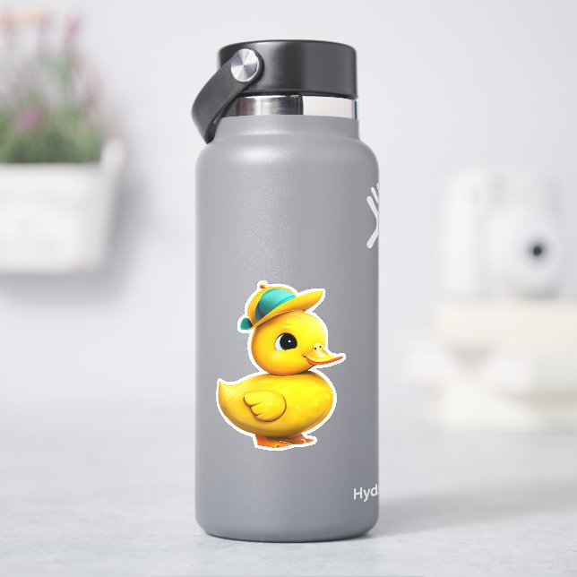 Whimsical cute yellow rubber duck decal (HydroFlask)