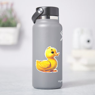 Whimsical cute yellow rubber duck decal