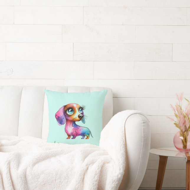 Whimsical Dachshund Cushion (Couch)