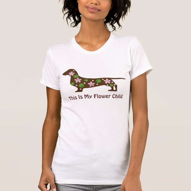Whimsical Dachshund T-shirt (Front)