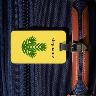 Whimsical Daisy Custom Text and can edit colour Lu Luggage Tag