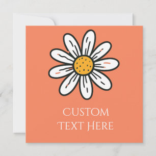 Whimsical Daisy Invitation – Minimal Floral Charm