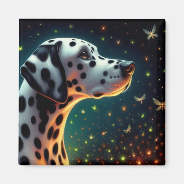 Whimsical Dalmation Dog Magnet (Front)