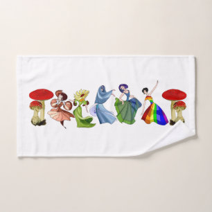 Whimsical Dancing Ballerina Twirling Cute Girls  Hand Towel